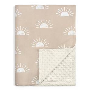 lot 8451 image: Sun Minky Baby Blanket 30 x 40 Inches for Boys Girls, Soft Plush Receiving Blanket with Dotted Back, Gift for Toddler Newborn Infant Christmas Birthday Baby Shower