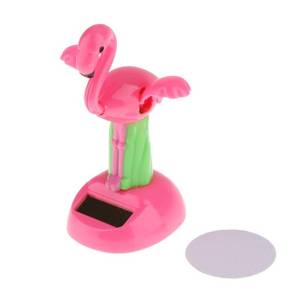 lot 8458 image: FRECI Car Dashboard Bobblehead Toy Bobble Head Flip Flap Toys Dancing Dancer Toys Home Decorative Figurines Ornament - Flamingo