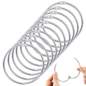 lot 8472 image: MorningRo 10 Pack 3 Inch Binder Rings Extra Large Loose Leaf Binder Rings