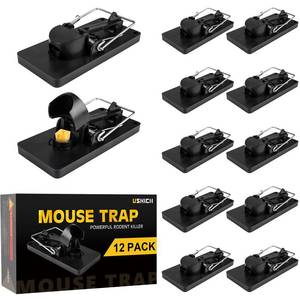 lot 8473 image: 12 Pack Mouse Traps Indoor for Home,Mice Traps for House,Reusable Mouse Trap that Work,Small Mice Catchers for Home Indoor, Quick-Set Mousetraps for House Effective