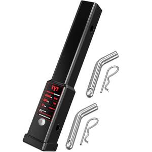 lot 9233 image: TYT 12-Inch Hitch Extender for 2 Receiver, Trailer Hitch Extension