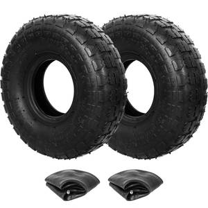 lot 9242 image: Set of 2 4.103.50-4 Tire and Inner Tube, Premium Rubber Wheelbarrow Replacement Parts for Hand Truck Lawn Mower Dollies Wagon Dolly Trailers Go kart