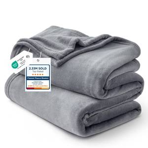 lot 9268 image: Bedsure GentleSoft Fleece Bed Blankets Queen Size Grey - Soft Warm Outdoor Picnic Fall Blanket for Camping Travel Lightweight Cozy Anti-Static, Room Home Decor Gifts for Husband and Men, 90x90 inches