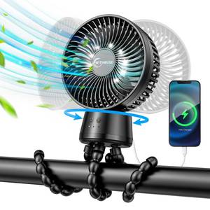 lot 9291 image: WITHOUSE 3-IN-1 20000mAh Portable Stroller Fan Rechargeable