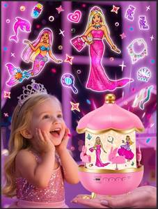 lot 9298 image: Princess Toys for Girls, ��18 Films15 White Noises��Kids Night Light ProjectorSound Machine Baby, Princess Dolls for Bedroom, 2 Year Old Girl Birthday Gift, Mermaid Toys for 6 Year Old Girl GiftsToys