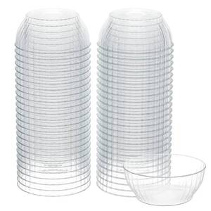 lot 10391 image: R-Kay 6 Oz Clear Plastic Small Bowls - 50 Pack Disposable Heavy Duty Dessert Bowls With Ice Cream and Salsa (6 OZ, 50 Count)