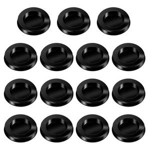 lot 10392 image: 15pcs Round Piggy Bank Closure Plug Piggy Bank Stoppers Rubber Plugs Money Saving Box Plug Cover 1.45 Outer Diameter (Black)