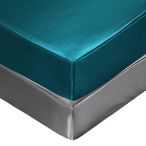 lot 10394 image: SiinvdaBZX 2 Pcs Satin Crib Sheets for Baby Boys, Teal & Grey
