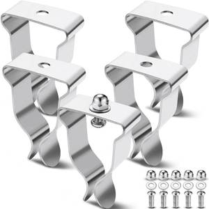 lot 10405 image: Tandefio 5 Sets Window Well Cover Clips Outside 2.36 x 1.57 x 0.8 Basement Window Well Cover Hardware Kit Spring Clip Heavy Duty Egress for Basement Courtyard Exterior Window Well