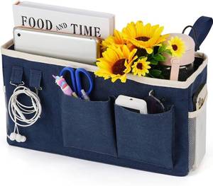 lot 10438 image: Bedside Caddy, Bedside Storage Bag Hanging Organizer for Bunk Dorm Bed Rail