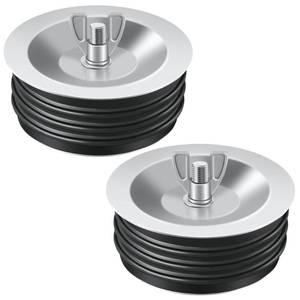 lot 10441 image: Dreyoo 2 Pcs End of Pipe Gripper Mechanical Plug Cleanout Plug, 4 Inch