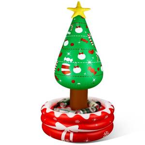 lot 11747 image: Jetec 4.17 ft Inflatable Christmas Tree Coolers Drink Beverage