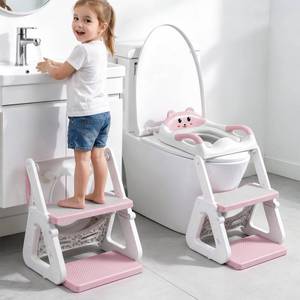 lot 11754 image: Orzbow Potty Training Seat with Step Stool, 7-Level Adjustable