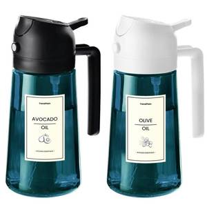 lot 11770 image: TrendPlain 16oz Blue Glass Olive Oil Sprayer Bottle