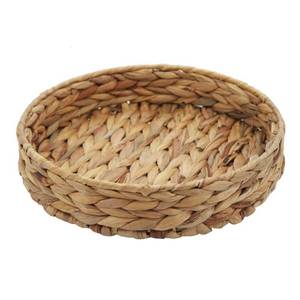 lot 11775 image: HDKJ Round Water Hyacinth Woven Tray Large