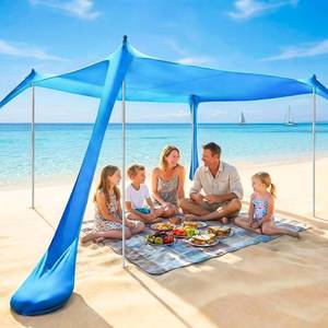 lot 11791 image: Chnenomme 10x10 FT Beach Tent Canopy UPF50