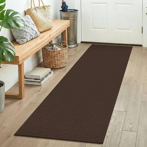 lot 11799 image: KOZYFLY Runner Rug 2x5 ft Brown Non-Slip