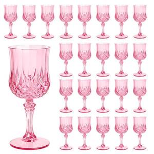 lot 11806 image: AmeLeis Plastic Wine Glasses Set of 24, 7.7 oz