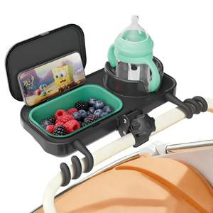 lot 11808 image: btrfe Universal Stroller Snack Tray with Cup Holder