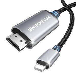 lot 12336 image: Switchflux HDMI Adapter Cable iPhone to TV 1080P 6FT