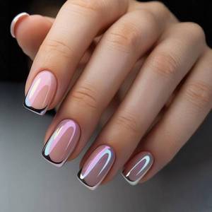 lot 12354 image: Press-On Acrylic Nails 24pc Short Square
