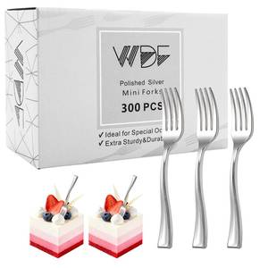 lot 12355 image: WDF Silver Mini Forks 4 Inches 300 Pieces