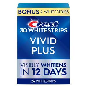 lot 12358 image: Crest 3D Whitestrips Vivid Plus Teeth Whitening Kit