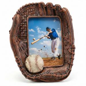 lot 12386 image: Baseball Glove-Shaped Photo Frame w 3D Ball