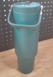 lot 12394 image: Teal Insulated Tumbler with Lid and Handle