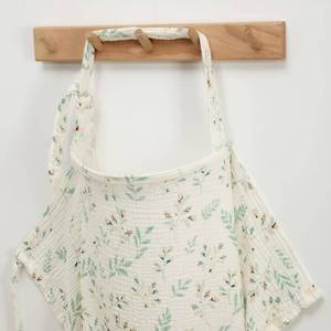lot 12426 image: Blissful Diary Muslin Nursing Cover, Botanical Leaf