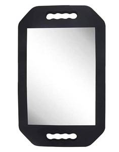 lot 13194 image: HREW Handle Mirror Large Rectangular Hand Held Mirror with Double Handle - Lightweight Hair Salon Equipment Hairstylist and Barber Accessories (1Pcs Rectangle)
