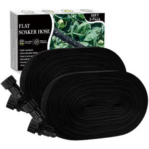 lot 13206 image: Soaker Hose 100FT, Thickened Flat Soaker Hoses for Garden 100 ft 2 pack