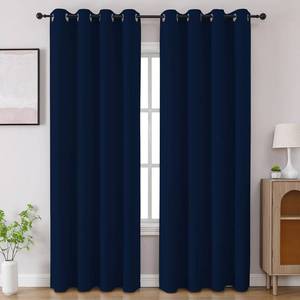 lot 13224 image: CUCRAF Navy Blue Blackout Curtains 96 inch Length 2 Panels Set, Room Darkening Drapes for Living Room Bedroom, Thermal Insulated Light Blocking Grommet Window Curtain (W52 x L96 Inch)