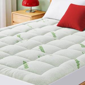 lot 13229 image: Mattress Pad Queen Size, Cooling Pillow Top Mattress Topper, Ultra Soft Viscose Made from Bamboo, Breathable for Hot Sleepers, Deep Pocket 8-20, Green