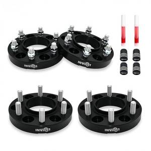 lot 13230 image: LUJIANI 4 Pack 6x135mm Wheel Spacers for 2015-2025 F150 4WD Expedition Navigator, 1 Thick Forged Hubcentric Tire Spacer, M14x1.5 Thread Studs & 87.1mm Centric Bore, 6 Lug Hub Centric Wheel Adapters
