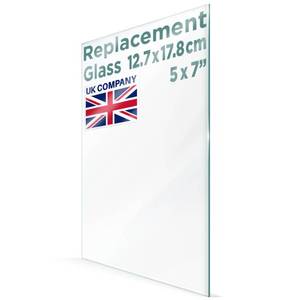 lot 14380 image: 5x7 Picture Frame Real Glass Replacement, Heat Strengthened, 2 Pack