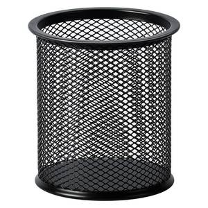 lot 14394 image: Amazon Basics Wire Mesh Pen Holder, Pencil Cup Desk Organizer for Stationery, Scissors, Office Caddy Storage, 3.7 x 3.3, Black
