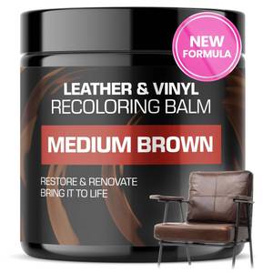 lot 14395 image: FORTIVO Leather Recoloring Balm, Color Restorer, Scratch Remover, Couch Paint and Repair, Leather Balm for Couches