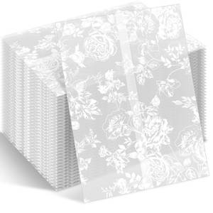lot 14411 image: Fullhawl 250 Pcs Vellum Jackets for 5x7 Invitations Bulk,Rose