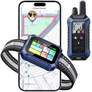 lot 14425 image: Meowant GPS Wireless Dog Fence System Collar with Training Remote, Free App, Custom GPS Fence(82-7000ft), BeepVibrationCorrection, Early Alert Band, Waterproof LCD Collar, Outdoor, Dogs 10Lbs