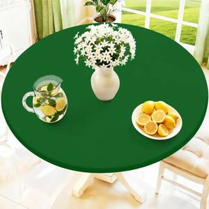 lot 14426 image: Moosfor Spandex Round Tablecloth, Fitted Table Cloth for 36-44 Tables