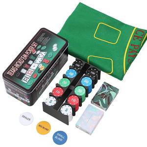 lot 19448 image: Texas Holdem Poker Chip Set-200pcs Chip with Iron Case, Texas Holdem Set