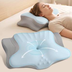 lot 19465 image: Ylekto Cervical Neck Pillow for Pain Relief - Contour Memory Foam Pillows