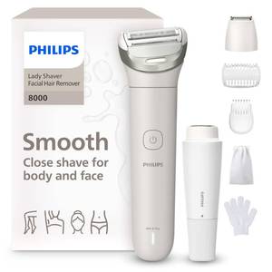 lot 20008 image: Philips Lady Shaver Series 8000 - Cordless, Wet & Dry Electric Shaver, 3-Blade Shaving System, Flexible Shaving Head, LED Light, for Face, Legs, Body & Bikini, 100 Mins. Runtime, Model BRL15900