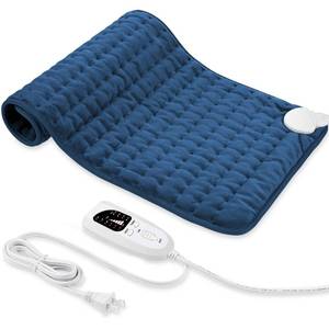 lot 20014 image: Electric Heating pad with 6 Heat Settings, Auto Shut Off, Dry Electric Heating for Back Neck Knee Arms Legs Shoulder Heat Pads for Christmas Birthday Fathers Day Mothers Day (24X12, Dark Blue)