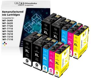 lot 20030 image: Remanufactured Replacement for Epson 252XL Ink Cartridges for Epson printer