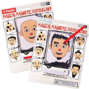 lot 20061 image: ArtCreativity Magnetic Drawing Face - 2 Pack - Travel Toys for Kids, Magnetic Travel Game, Magnet Drawing Doodle Board for Kids - Retro Toy, Vintage Toy, Travel Essentials Games for Ages 3