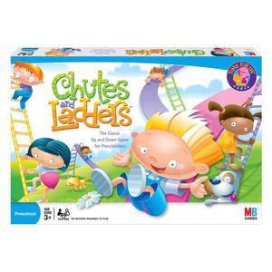 lot 20083 image: Hasbro Gaming Chutes and Ladders Board Game, 2 to 4 Players, Gift for Kids, Preschool Classroom Games, Ages 3 (Amazon Exclusive)
