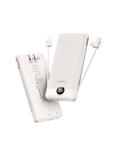 lot 20092 image: VEGER Portable Charger for iPhone, Power Bank Built in Cables and Wall Plug