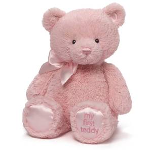lot 20095 image: GUND My First Teddy Bear 15-Inch Pink Stuffed Animal for Ages 0